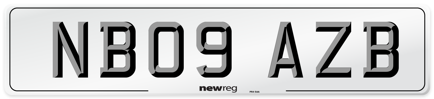 NB09 AZB Number Plate from New Reg